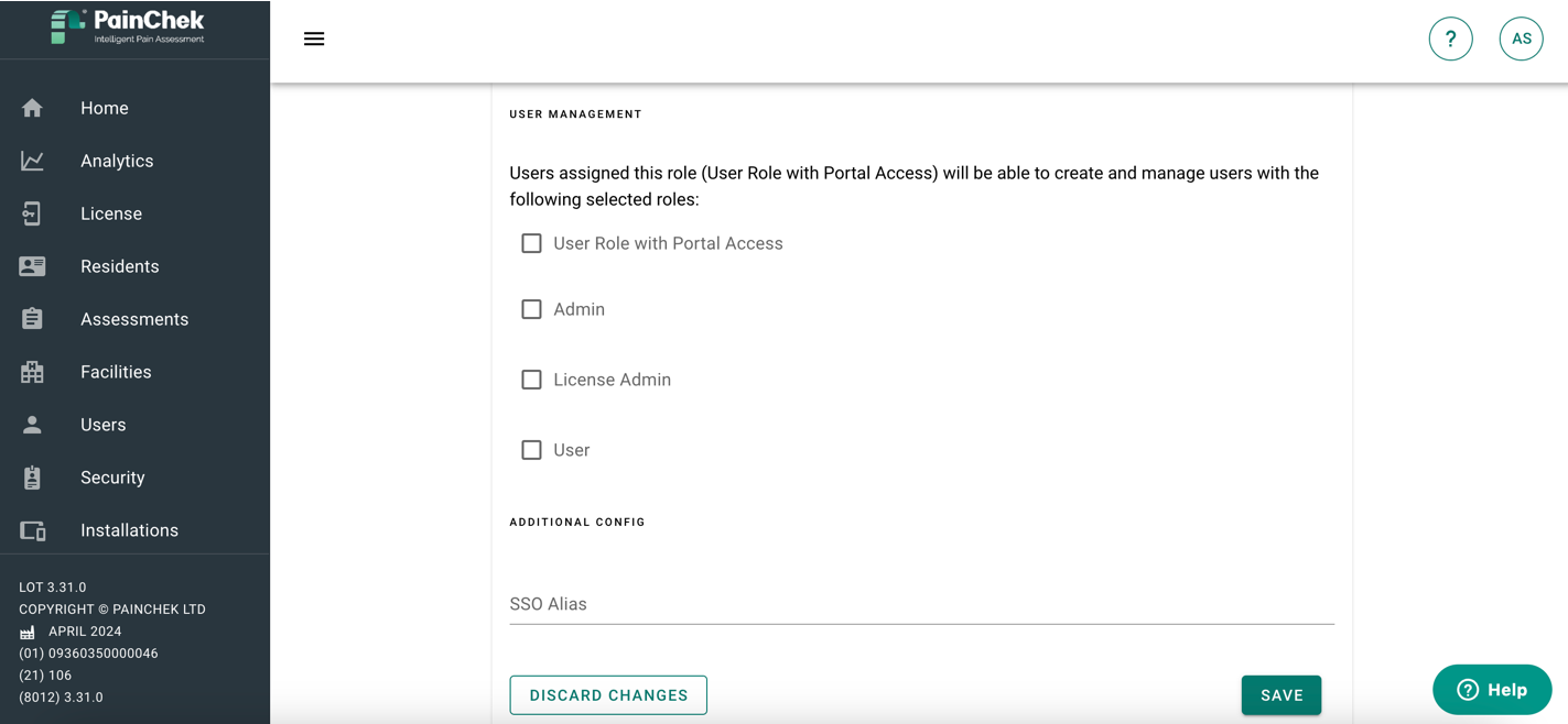 Roles – PainChek Support (US Version)
